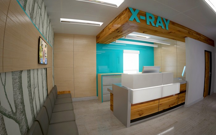 X-Ray area. Reception Desk